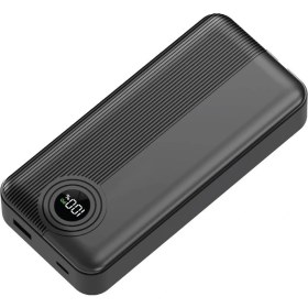 Resim Dexim W4 20.000 mAh 22.5W Type C+Lightning Entegre Kablolu LED Göstergeli Powerbank - Siyah 