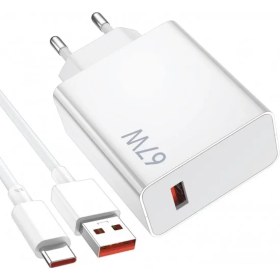 Resim Type-c 67 Watt Turbo Hızlı Şarj Aleti Xiaomi,realme,oppo 67w Destekleyen Type-c Cihazlar - 