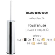 Resim System Nikel Saten Mat Tuvalet Fırçalığı (BA4018 009 NBM) 