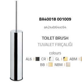 Resim System Nikel Saten Mat Tuvalet Fırçalığı (BA4018 009 NBM) 