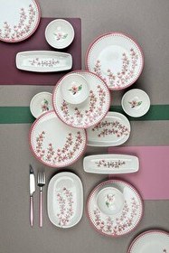 Resim Tabak Evi Bahar Dalı Tuval Kahvaltı Takımı 6 Kişilik 14 Parça TVL14KAHPRS1155 