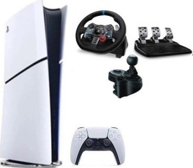 Resim Playstation 5 Slim Dijital Edition+ G29 Driving Force Yarış Direksiyonu + Shifter 