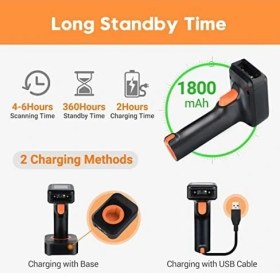 Resim Tera 2d Barkod Tarayıcı, Kablosuz, Bluetooth Qr Kod Tarayıcı, Zaman Göstergeli Ekran, Pil Durumu Göstergesi, Şarj Istasyonu, Patent Numarası 90078251950003, HW006 