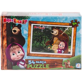 Resim Eco Lounge MS7965 Masha ve Koca Ayı 54 Parça Puzzle -Laçokids 