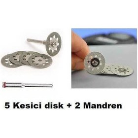 Resim Mermer Zımpara Aşındırma Cam Taş Granit Kesme 22 Mm 5 Adet Elmas 