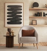 Resim Velura Home & Living Efruz Tekli Koltuk & Berjer - Krem Keten Kumaş 