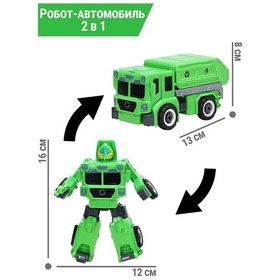 Resim Handers Lego'da Çocuklar İçin Robot Dönüşen Araba Oyuncakı 164272603 Yeşil 