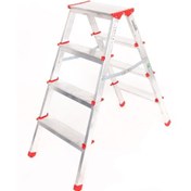 Resim Alüminyum Çift Çıkışlı 4 Basamaklı Merdiven 91 Cm Accm.02 