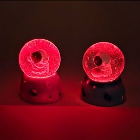 Resim Işıklı Mini Sevimli Astronot Kar Küresi 