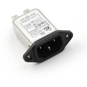 Resim Alkatronik Cw1d-10a-t Ac 250v 10a C14 Erkek Soket Emı Filtreli Hat Şebeke Emc Rfı Gürültü Bastırıcı Azaltıcı 