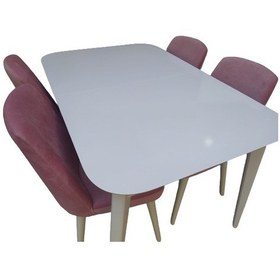 Resim Bengimobilya Masa Muz Ayak Model Kayın Torna Retro Iskelet Sandalye Parlak Bey 