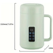 Resim Sinuoshop Açık Yeşil 500ml Paslanmaz Çelik Elektrikli Su Isıtıcı 500w Anında Sıcak Anti Kuru Yakma Seyahat Ofis Ev Kullanımı 