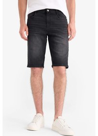 Resim DeFacto Regular Fit Jean Bermuda Şort E5979AX25SMNM40 