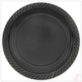 Resim Plastik Tabak, 22cm X 24 Adet - Siyah 