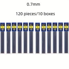 Resim 120/240 Otomatik Kalem Ucu, 0.5mm/0.7mm HB Mekanik Kalem Yedek Uçları 