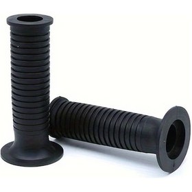 Resim Hightower 2 Adet Evrensel 1''25mm Siyah Motosiklet Tutacak Kaucuk Gidon Baret Scooter Off-road 