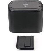 Resim Siyah Asılı Araç Çöp Toz Kutusu Presleme Tipi Çöp Kutusu Abs Saklama Kutusu Araba Çöp Kutusu 