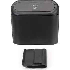 Resim Siyah Asılı Araç Çöp Toz Kutusu Presleme Tipi Çöp Kutusu Abs Saklama Kutusu Araba Çöp Kutusu 