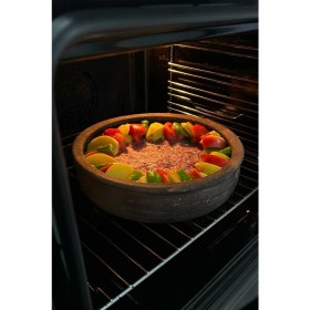 Resim Küçük Boy Toprak Güveç-Fırın Kabı- Fırın Tepsisi 28 cm 4 Kişilik Ateşe Dayanıklı 