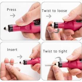 Resim Elektrikli Tırnak Törpü Manikür ve Pedikür Seti 12V Pembe 