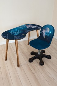 Resim Popcorn Kids Uzay Özel Kumaş Sandalye 8-14 Yaş 