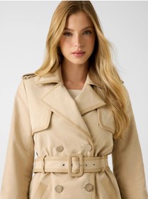 Resim Guess Jenny PU Detaylı Kadın Kahverengi Trençkot W5RL14WGWD2-G1L7 