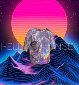 Resim Hello Stranger Parlak T-shirt Disko Topu Hologram 