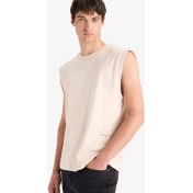 Resim DeFacto %100 Pamuk Boxy Fit Bisiklet Yaka Baskılı Atlet C5040AX25HS 