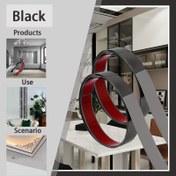 Resim Siyanit Kendinden Yapışkanlı Paslanmaz Çelik Kenar Şeridi - Modern Şık Metal Duvar ve Tavan Dekoratif Süsleme için TV Arka Planı, Mobilya, Ev Dekoru, Metal Duvar Dekoru 