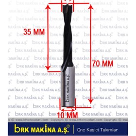 Resim BRK 8 Mm Sağ Çoklu Delik Matkabı Freze 