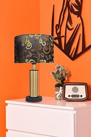 Resim MİNİMAL E-TİCARET & BİLGİ TEKNOLOJİLERİ İcon Gold Contrast Exclusive Abajur (Spiral Siyah) 