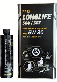 Resim Mannol 5w30 7715 Longlife 5 Litre Motor Yağı + Motor Doctor Ester Katkı 450 Ml Seti 
