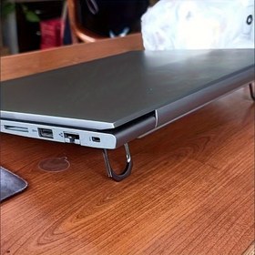 Resim 2 Adet Alaşım Laptop Standı - Ergonomik Ayarlanabilir Soğutma Tabanı, Katlanır Sağlam Evrensel 