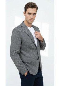 Resim Plus Scorpion Erkek Esnek Kumaş Slim Fit Blazer Ceket Günlük & Ofis Şıklığı Antrasit 