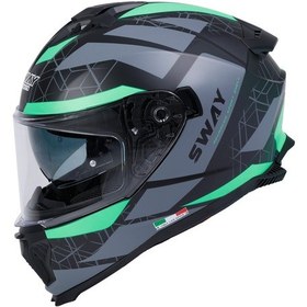 Resim Sw 865 Full Face Black Gret Green M Çok Renkli 