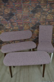 Resim kılıfteks Bench Puf 2 Sandalye Takım Kılıfı 