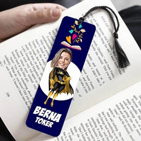 Resim Kahraman Kadın Karikatürlü Püsküllü Kitap Ayracı 