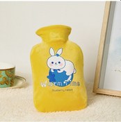 Resim Karikatür Kadife Kapak Kalınlaşmış Patlamaya Dayanıklı Pvc Su Dolu Sıcak Su Torbası, Renk: 1000ml Sarı 