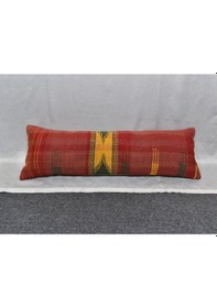 Resim Zehra Abla Halı Yeni El Dokuma Dekoratif Lumbar Kilim Kırlent Yastık Kılıfı 6688 Çok Renkli 