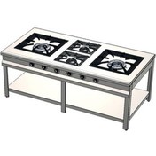 Resim CSA Karacasan Tüplü Taban Raflı 4 Gözlü Ocak 