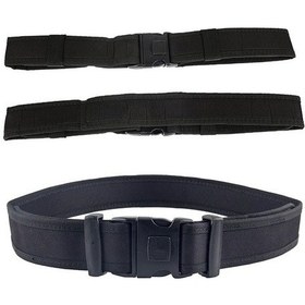 Resim Siyah Düz Palaska - Ayarlanabilir Cırtlı Outdoor Kemer - 5 cm 