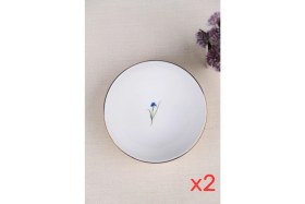 Resim Tabak Evi Porselen Natura Iris Altın Yaldız Kase 13,50CM 2 Li 