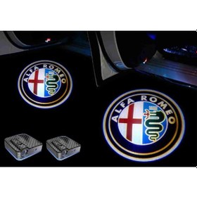 Resim Alfa Rome Araçları Için Kapı Altı Logo 7 Led 2 Adet 