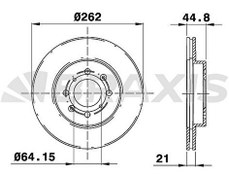 Resim On Fren Disk Aynasi Havali Honda Jazz City 2008> Civic 2001 2006 (262X4) BRAXIS