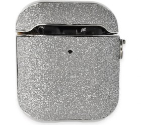 Resim İlkyaz Fashion Apple Airpods 2 (2.nesil) Spell Simli Kılıf - Gümüş 