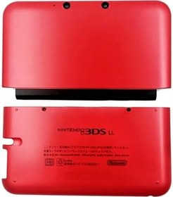 Resim DIY 3DSXL ekstra kabukları konut case kapak plakaları kırmızı renk değiştirme, eski büyük 3DS XL/LL 3DSLL el oyun konsolu, yeni abd Edition dış A/E yüz üst/alt ön kapak 2 adet Set 