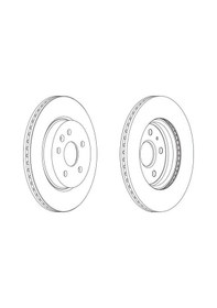 Resim FERODO DDF1805C FREN DİSKİ ARKA INSIGNIA 08- / 9-5 10- 17 JANT 18 