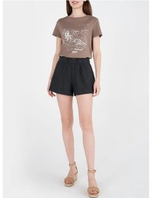 Resim Funday Kadın Yazlık Kısa Keten Şortlar. 149395528 Grafit 