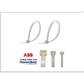 Resim Tyrap 93x900bs Plastik Cırt Kelepçe 90 Cm X 9 Mm 100 Adet Kablo Bağı - Beyaz Kablo Klipsi Ty-rap Thomas & Betts Made İn U.s.a. 
