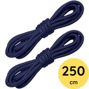 Resim Foottab 250 Cm Lacivert Yuvarlak Bot Bağcığı, Fitilli Dayanıklı Sağlam Bağcık, Ayakkabı Bağcığı Bağı Ipi 